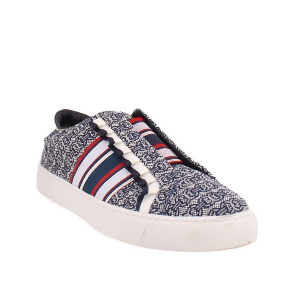 Tory Burch Tory Sport Gemini Link Jacquard Ruffle Sneaker Platform Trainer 6.5